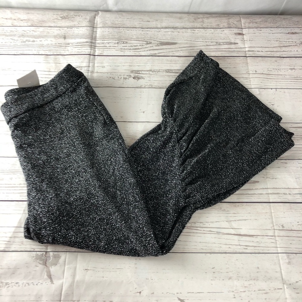 Nwt Flare Leg Metallic Cropped Pants 4